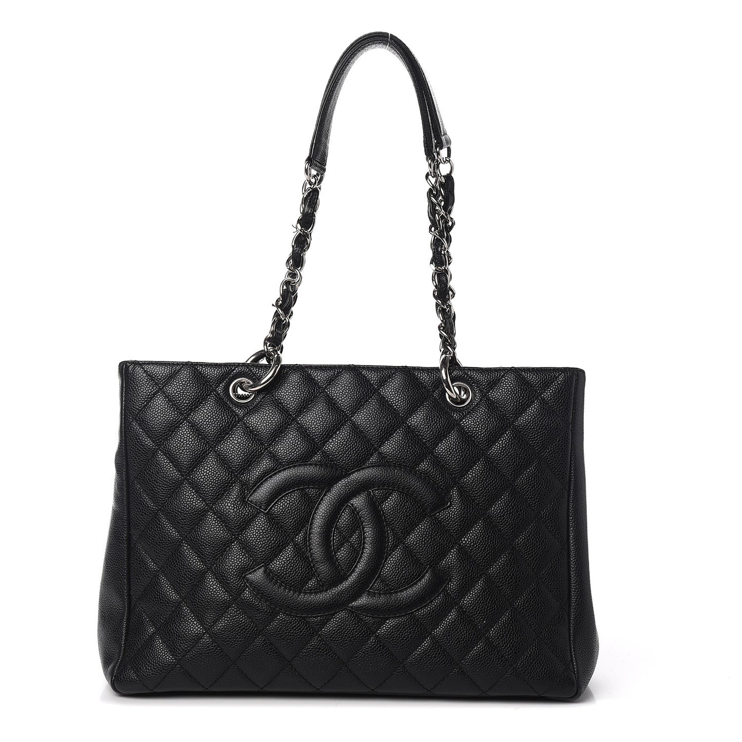 Caviar Quilted Grand Shopping Tote GST Black