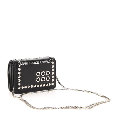 Burberry Calfskin Studded Jessie Chain Card Case Black 3 of 10