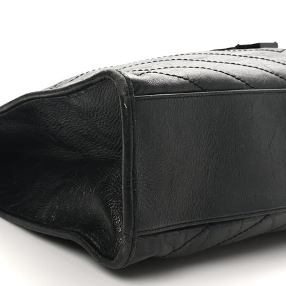 Saint Laurent Crinkled Calfskin Matelasse Monogram Large Niki Shopper Tote Black 9 of 10