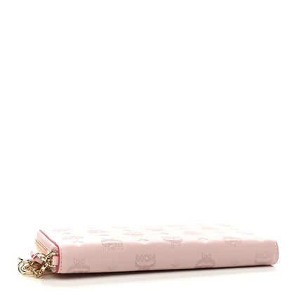 MCM Calfskin Ottomar Large Zip Around Wallet Pink 4 of 8