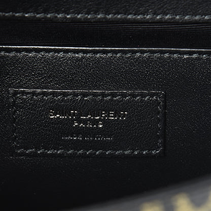 Saint Laurent Patent Glitter Leopard Small Classic Monogram Kate Chain Wallet Black Gold 5 of 9