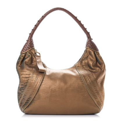 Fendi Nappa Fortuny Hologram Spy Hobo Bag Tobacco Oro Ambrato 1 of 14