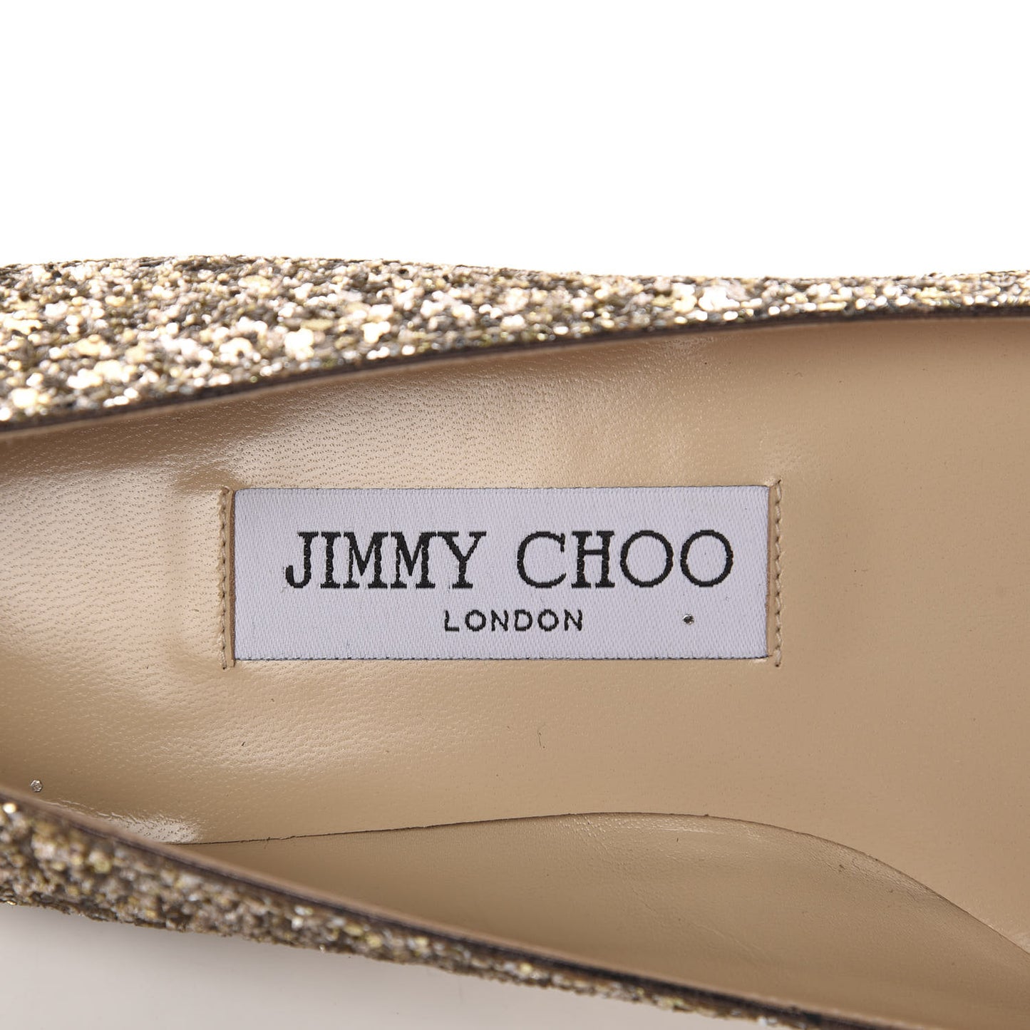 Glitter Fabric Alina Flats 38 Antique Gold