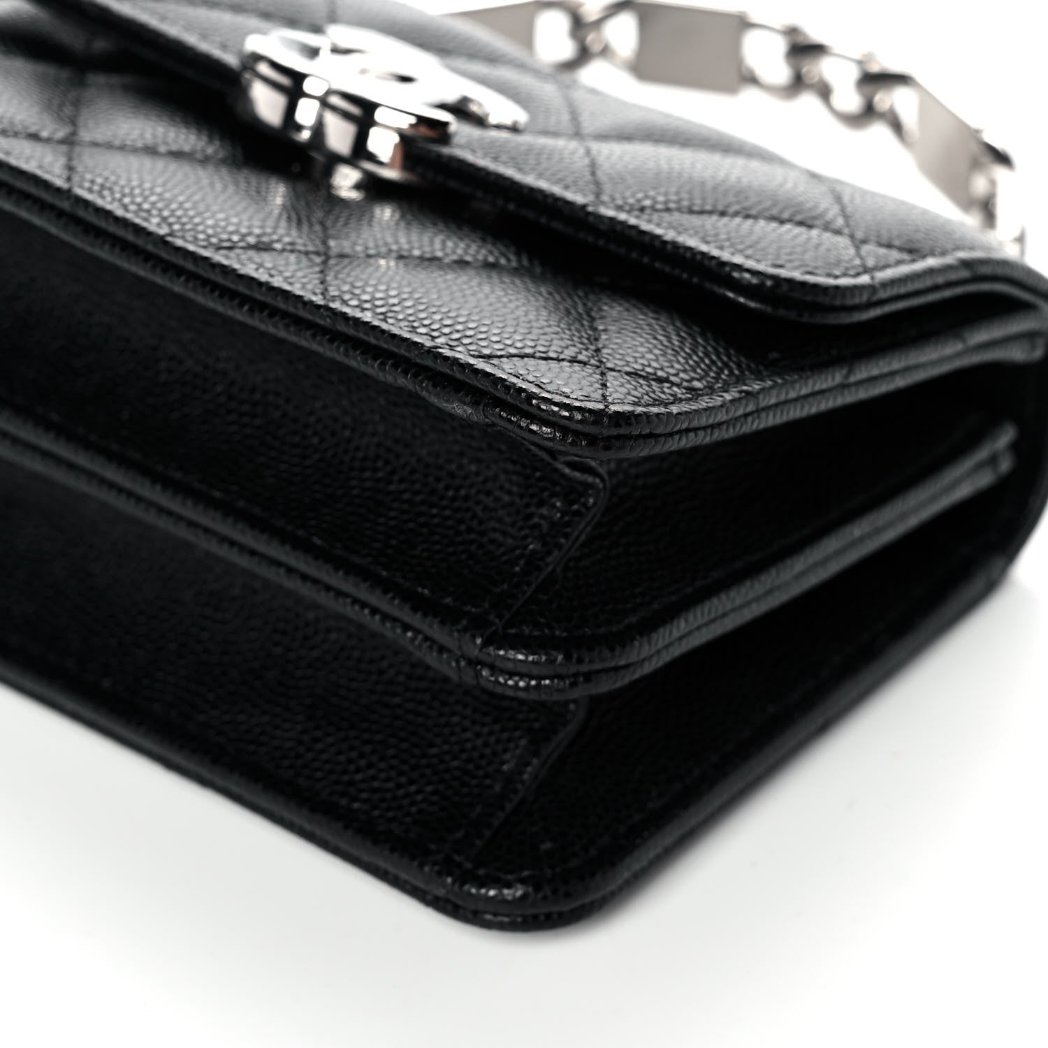 Chanel Caviar Quilted Pick Me Up Clutch With Chain Black 11 of 14