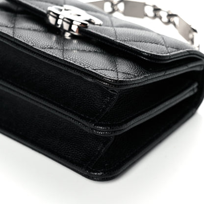 Chanel Caviar Quilted Pick Me Up Clutch With Chain Black 11 of 14