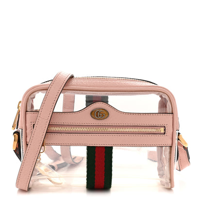 Gucci Vinyl Web Mini Ophidia Transparent Shoulder Bag Perfect Pink 1 of 10