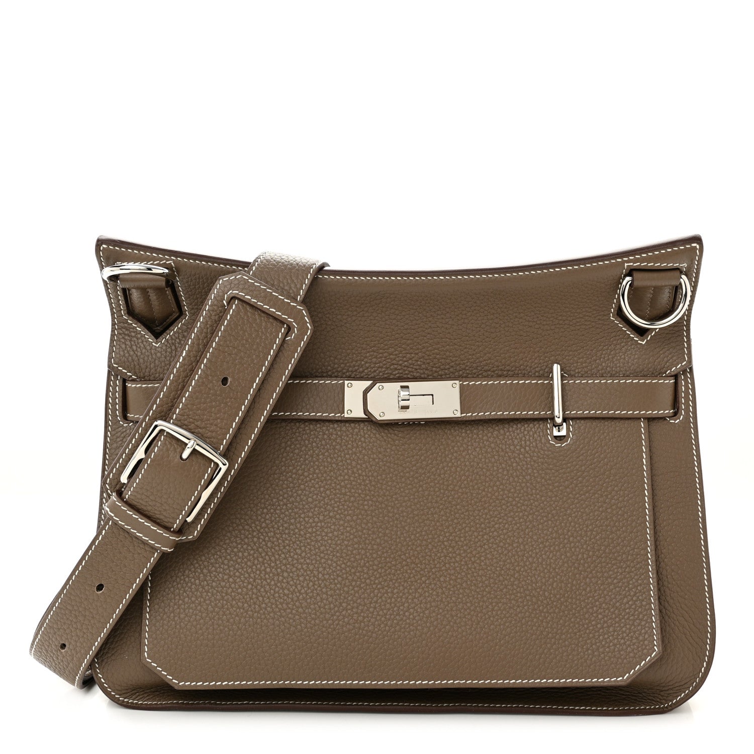 Hermes Taurillon Clemence Jypsiere 34 Etoupe 1 of 12