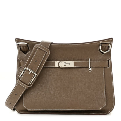 Hermes Taurillon Clemence Jypsiere 34 Etoupe 1 of 12