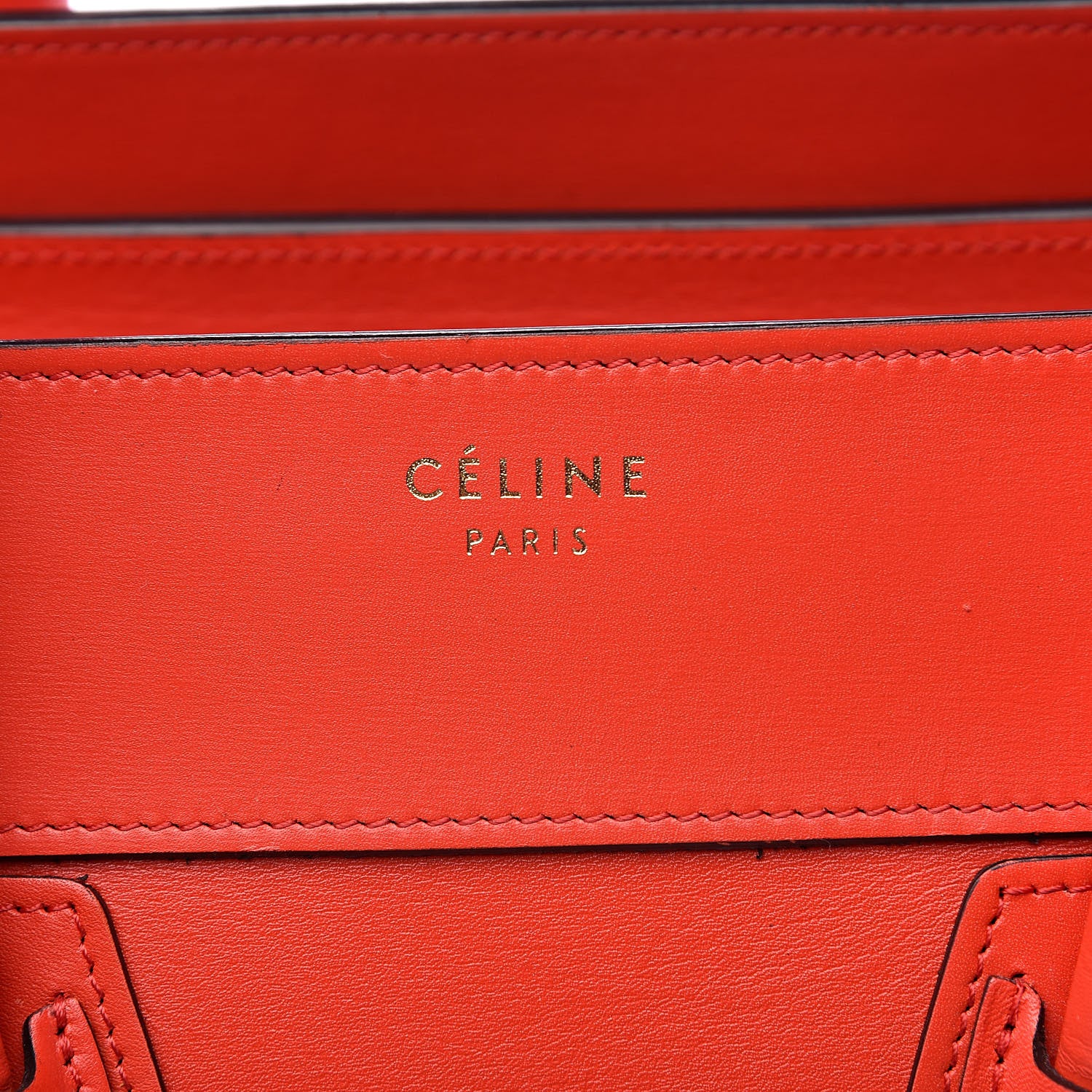 Celine Smooth Calfskin Mini Luggage Coquelicot 8 of 18