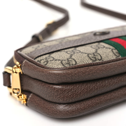 Gucci GG Supreme Monogram Web Mini Ophidia GG Bag Brown 10 of 12