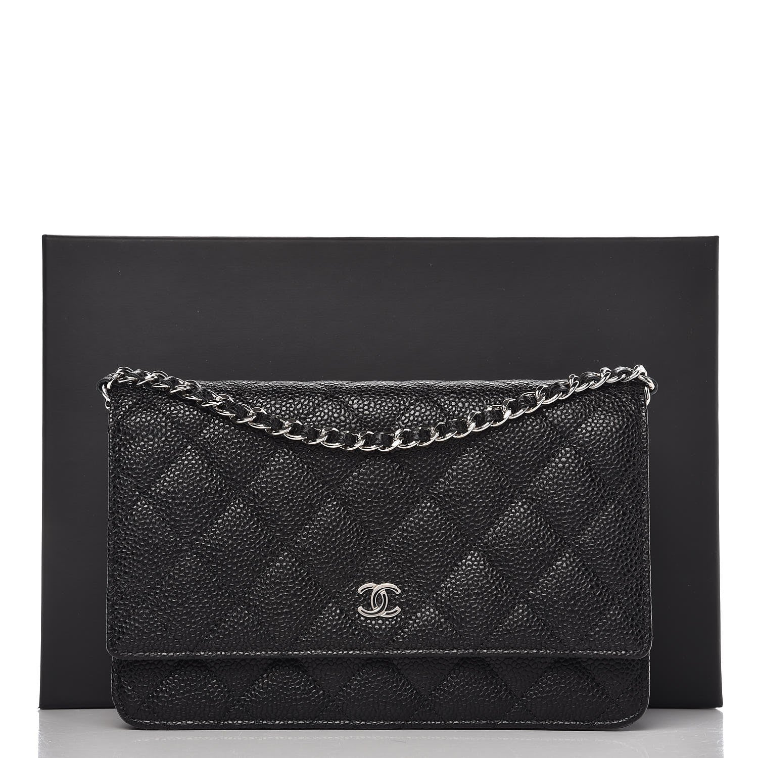 Chanel Caviar Quilted Wallet On Chain WOC Black 9 of 9