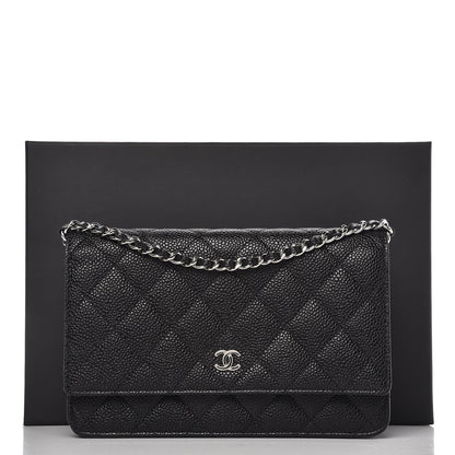Chanel Caviar Quilted Wallet On Chain WOC Black 9 of 9