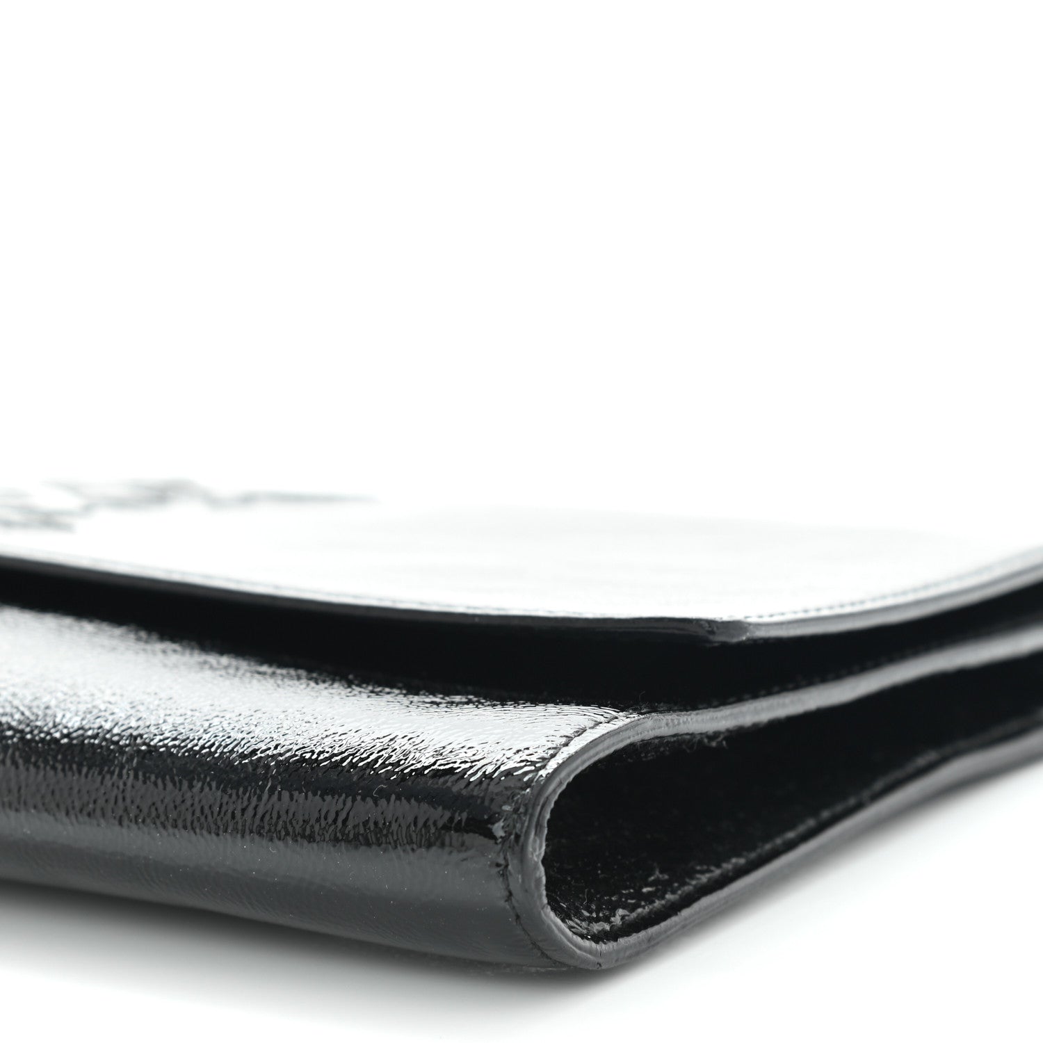 Saint Laurent Textured Patent Monogram Belle De Jour Clutch Black 8 of 8