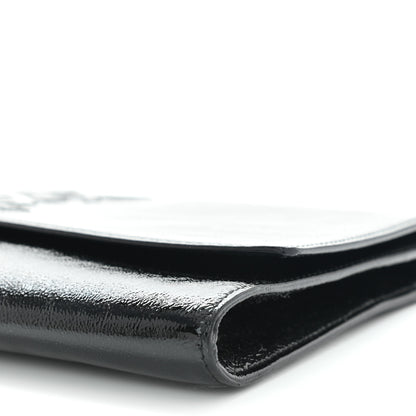 Saint Laurent Textured Patent Monogram Belle De Jour Clutch Black 8 of 8
