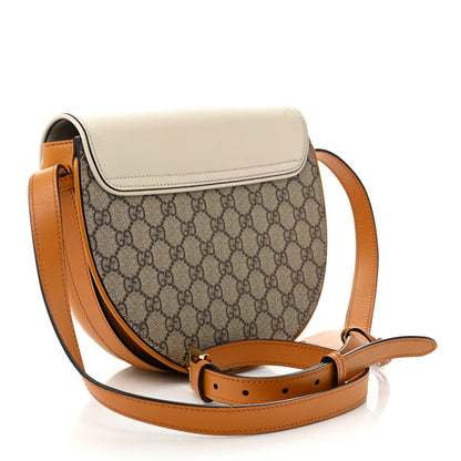 Gucci GG Supreme Monogram Calfskin Small Padlock Messenger Shoulder Bag Beige Mystic White Sun Oil 3 of 12