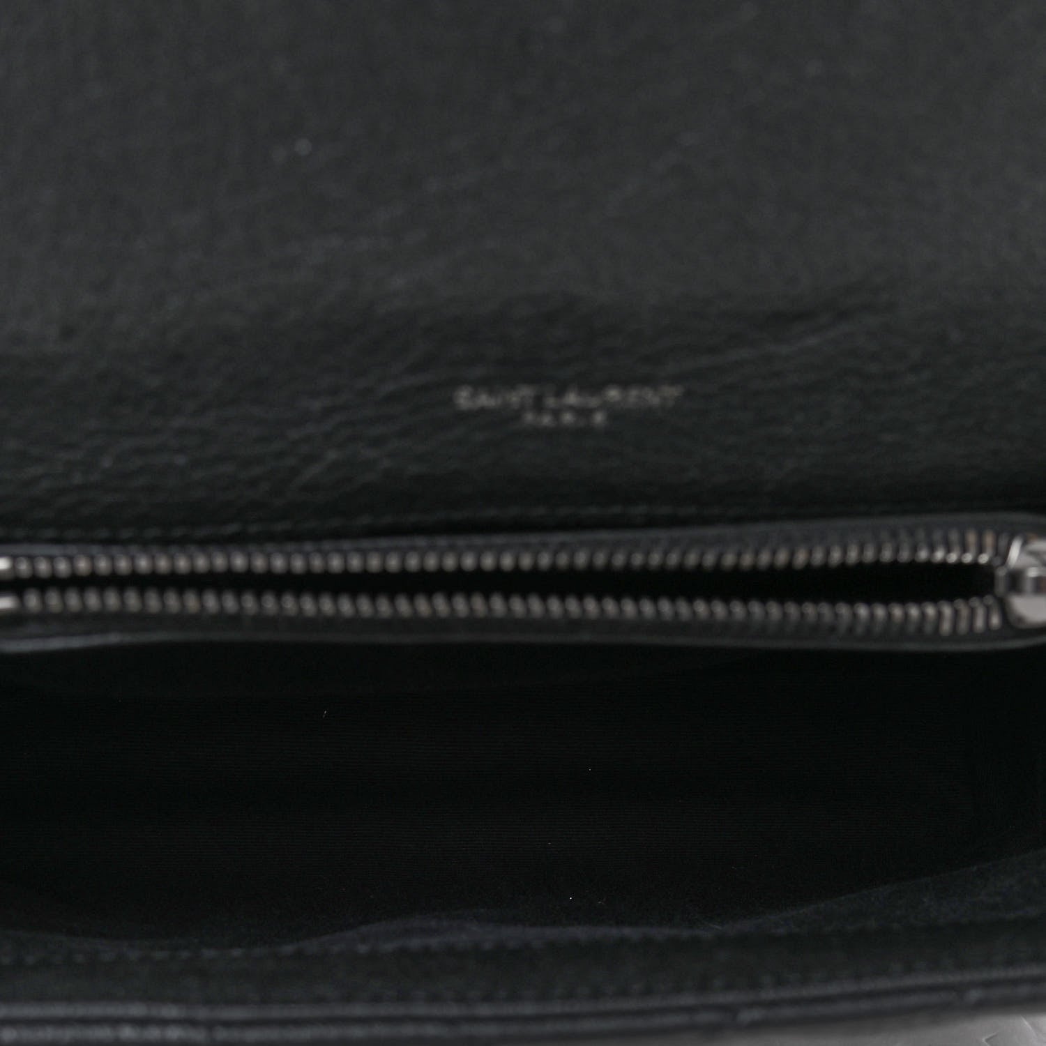 Saint Laurent Sheepskin Matelasse Chevron Monogram Medium College Bag Black 4 of 4