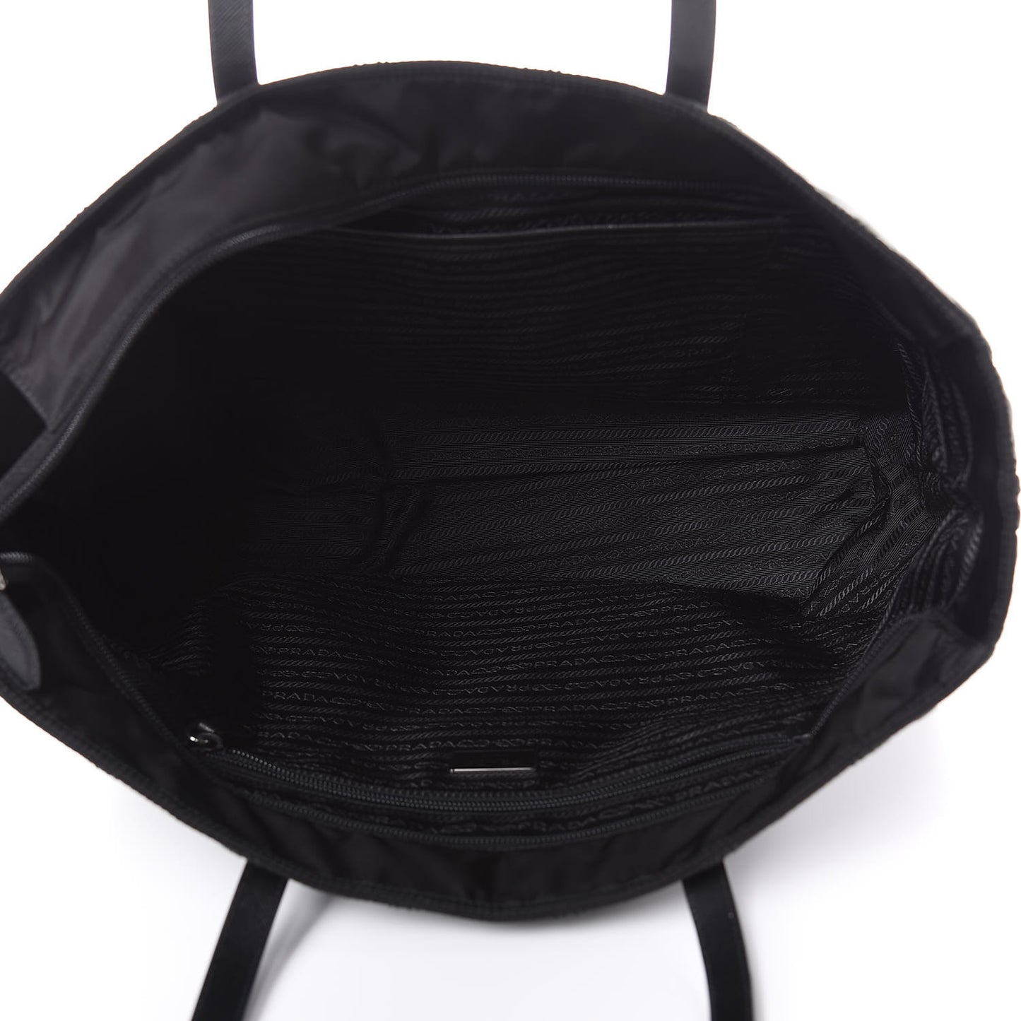 Tessuto Nylon Quilted Shopping Tote Black
