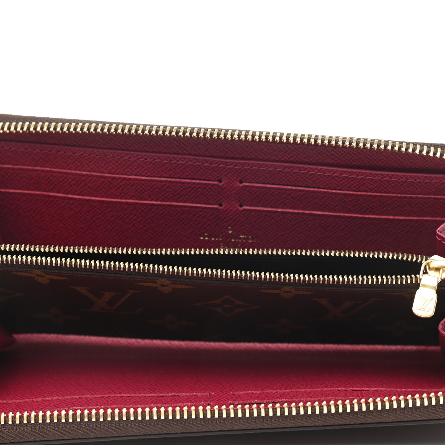 Monogram Clemence Wallet Fuchsia