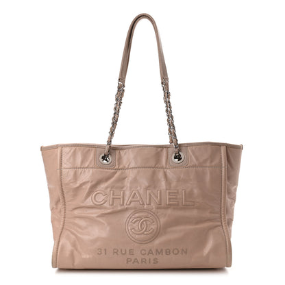 Chanel Glazed Calfskin Small Deauville Tote Light Pink 1 of 15