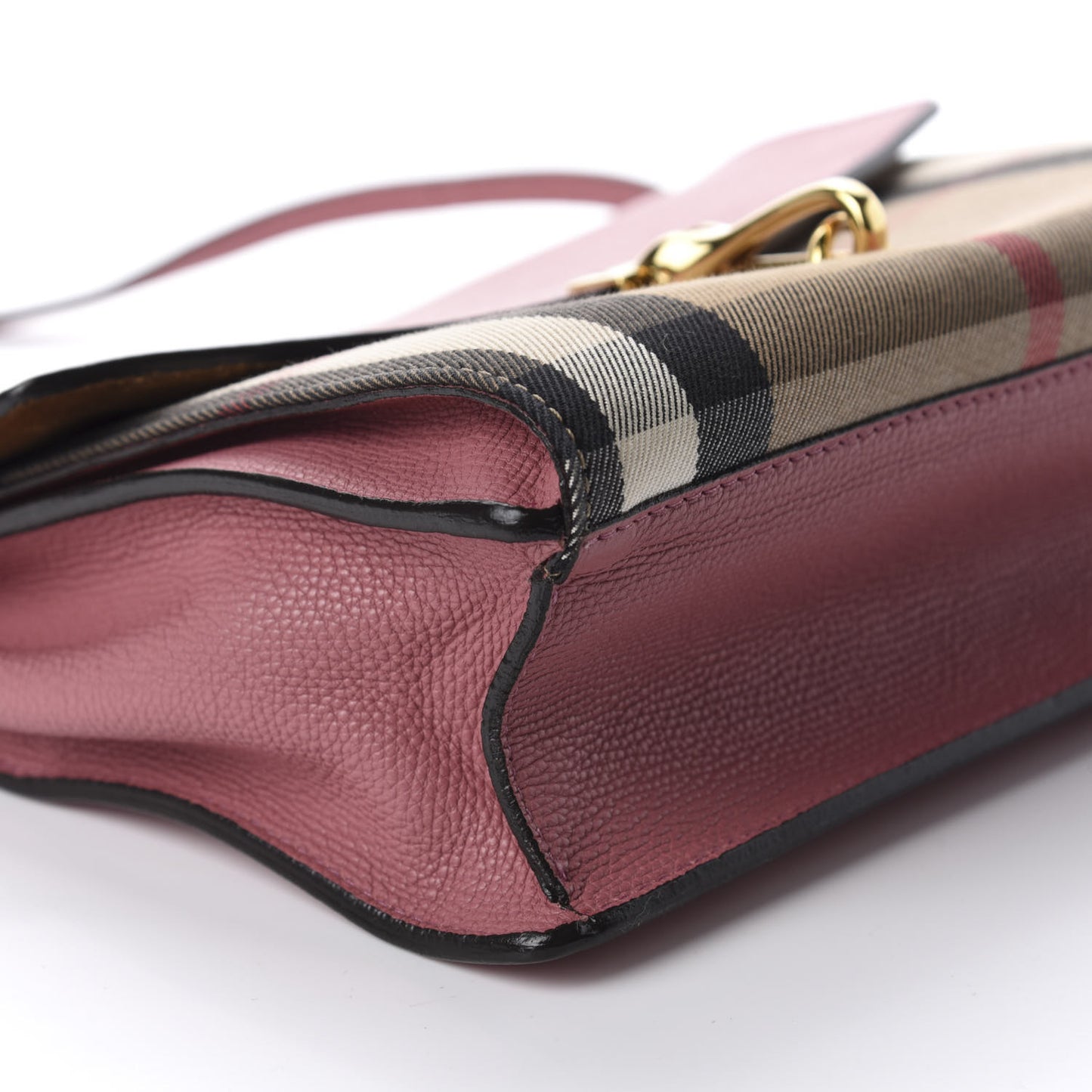 Derby Calfskin House Check Small Macken Crossbody Bag Mauve Pink