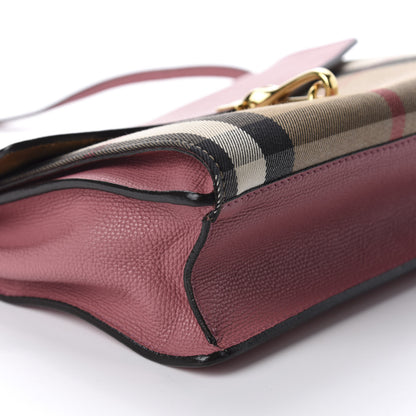 Burberry Derby Calfskin House Check Small Macken Crossbody Bag Mauve Pink 6 of 12