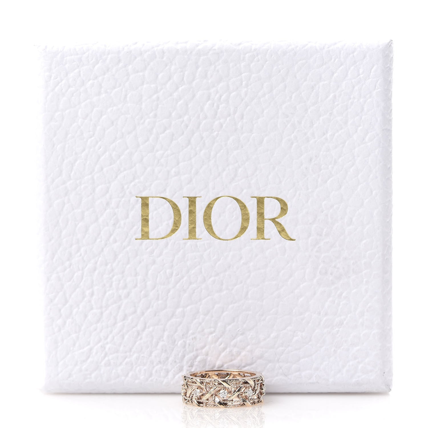 Christian Dior 18K Rose Gold Diamond My Dior Band Ring 50 5.25 5 of 5