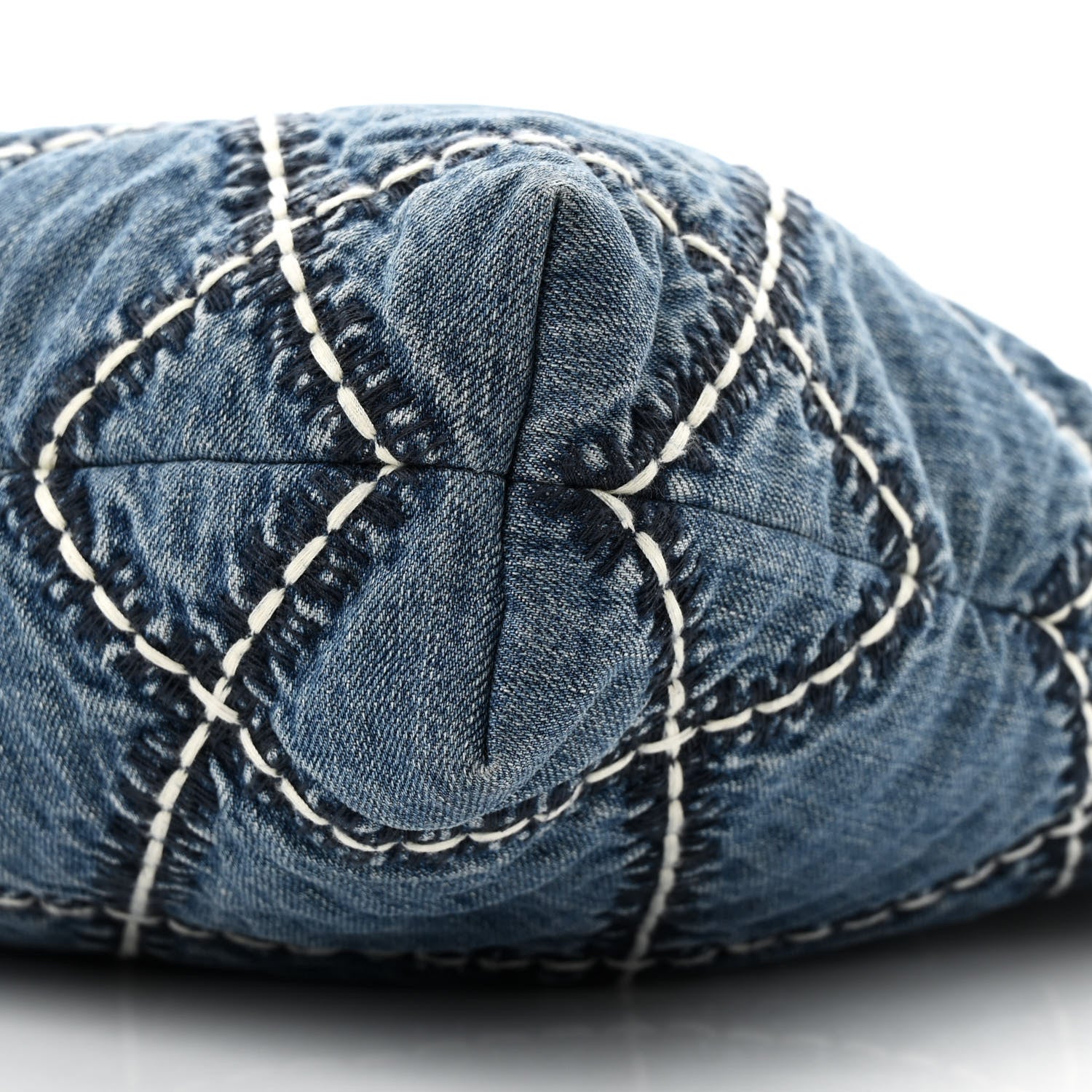 Chanel Denim Quilted Stitched Small Chanel 22 Blue 11 of 11