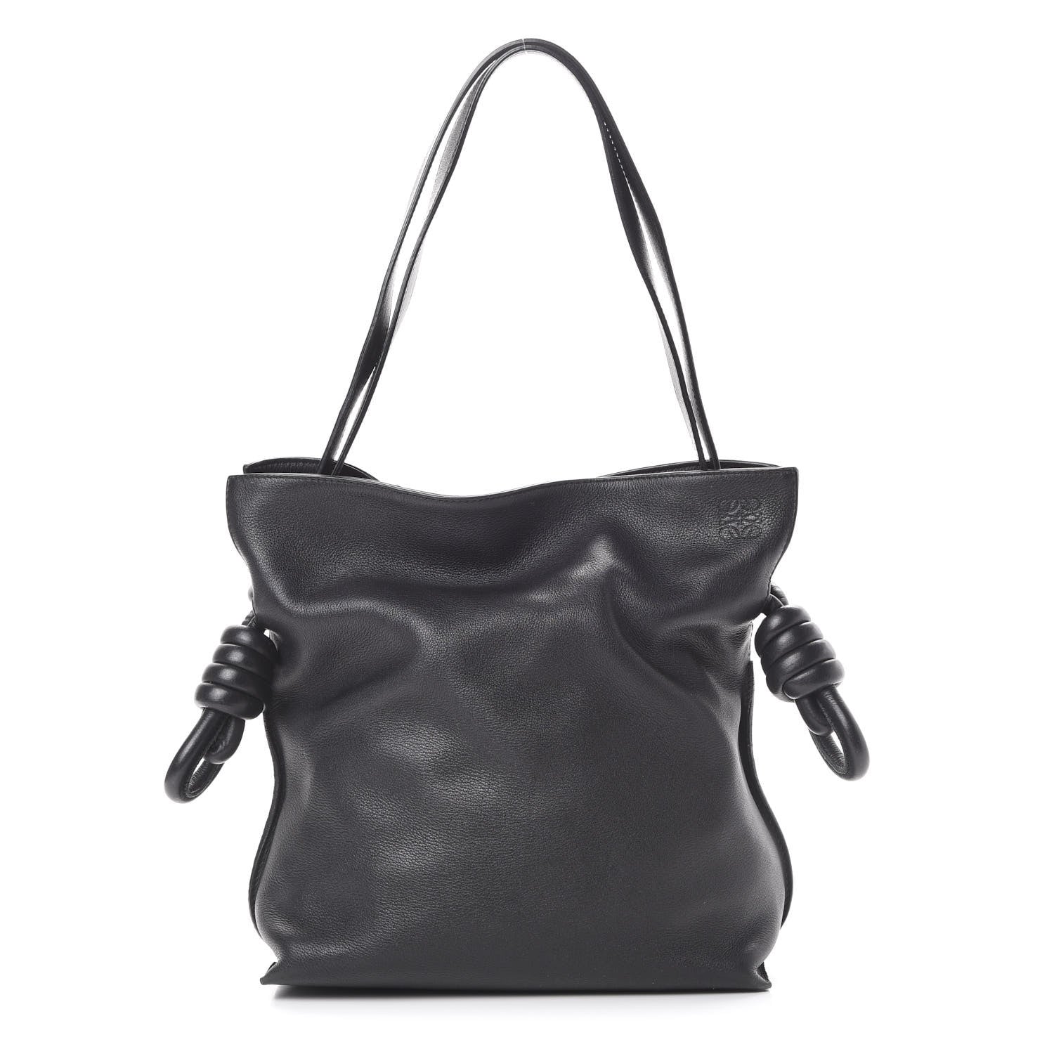 Loewe Calfskin Small Flamenco Knot Bag Black 1 of 13