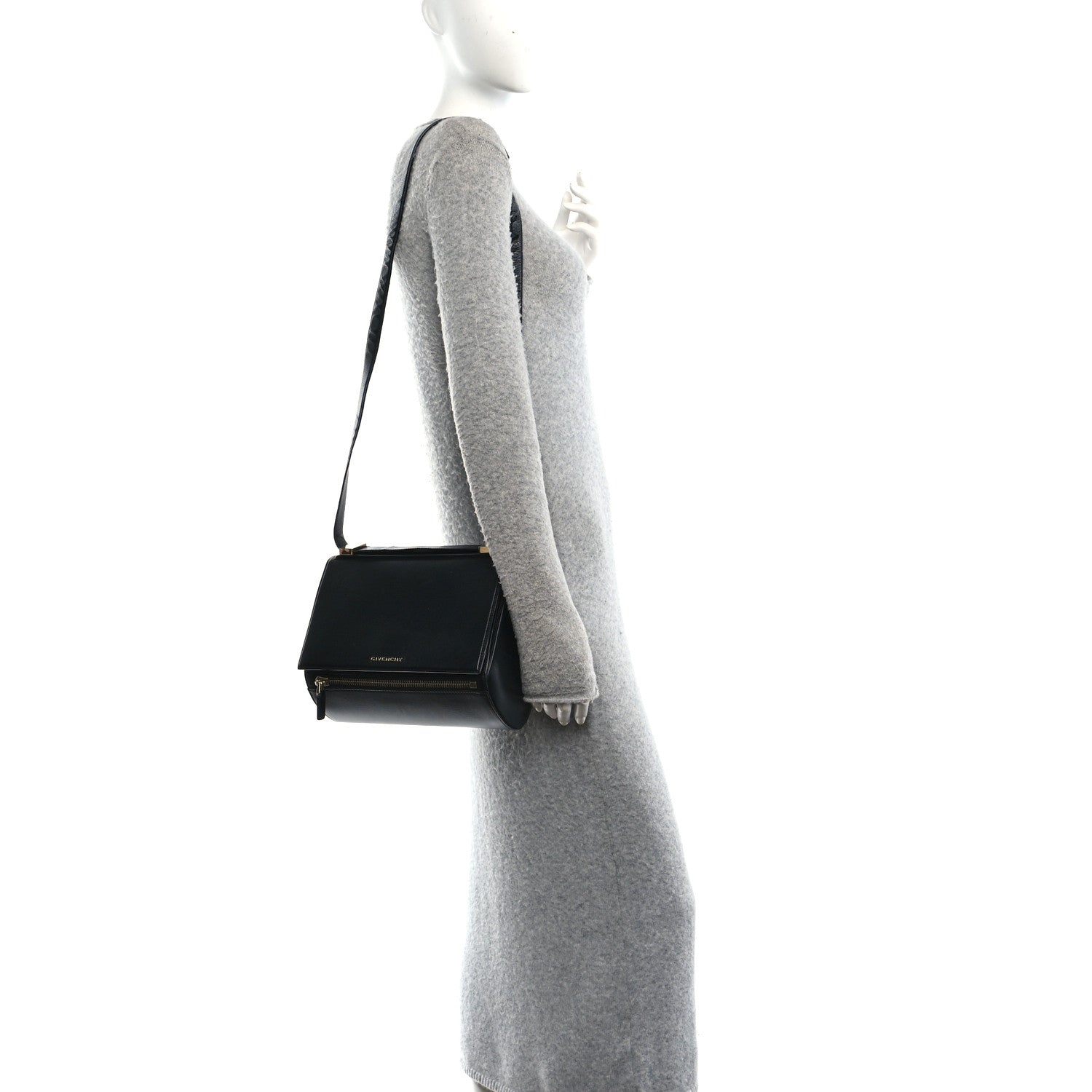 Givenchy Textured Calfskin Medium Pandora Box Crossbody Bag Black 2 of 10