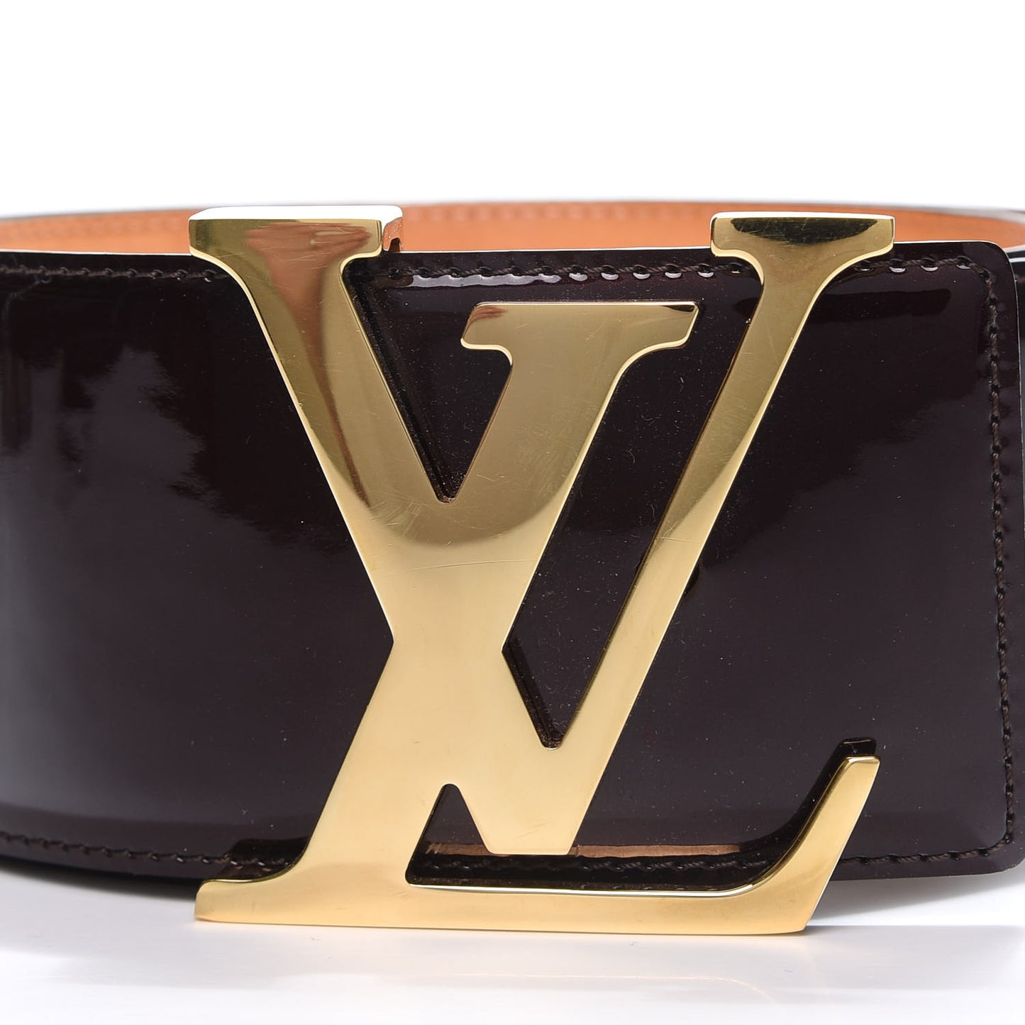 Patent LV Facettes Belt 85 34 Amarante