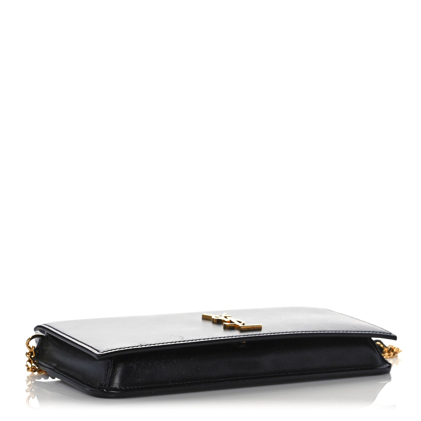 Smooth Calfskin Monogram Phone Holder Crossbody Black