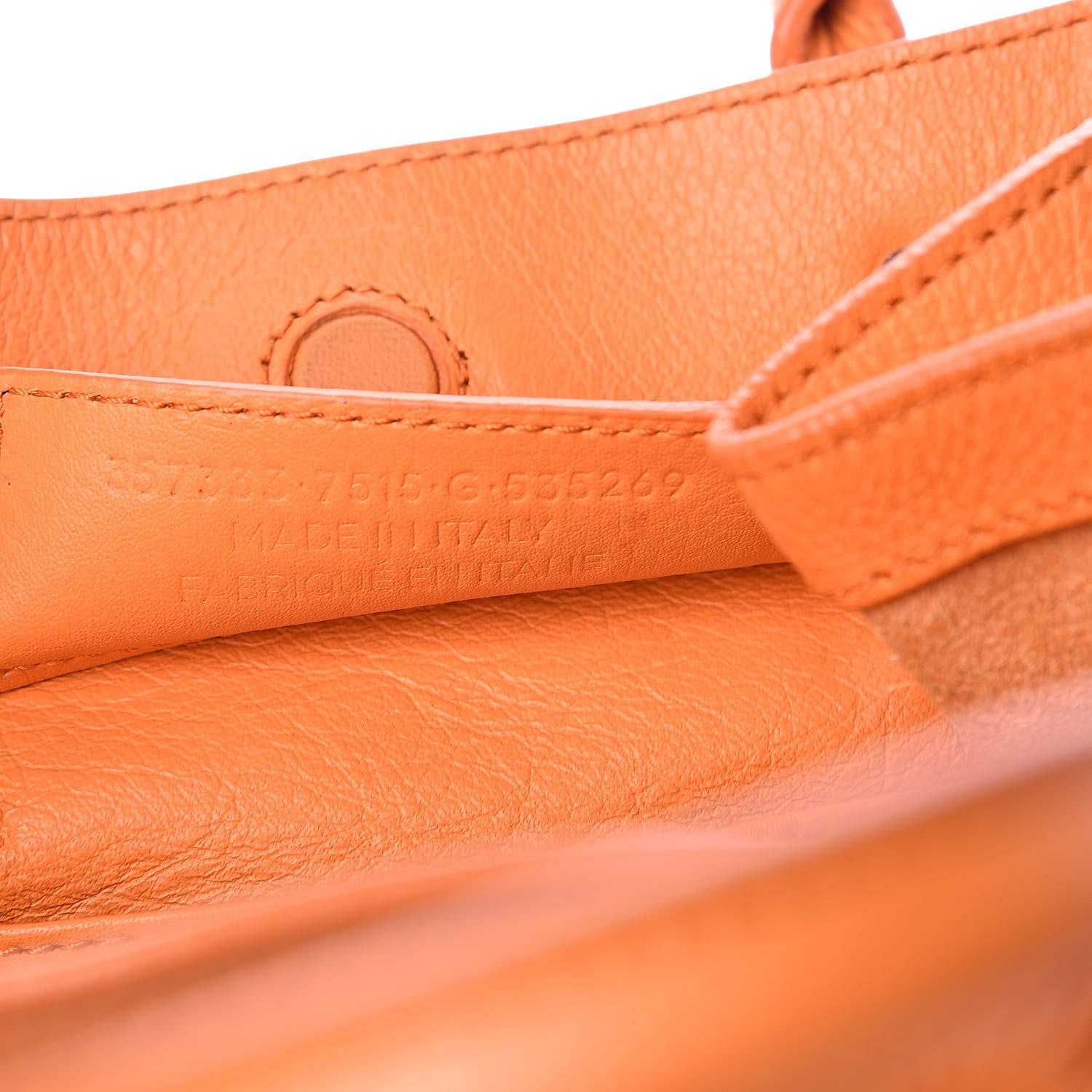 Balenciaga Calfskin Papier Mini A4 Zip Around Tote Orange 7 of 13