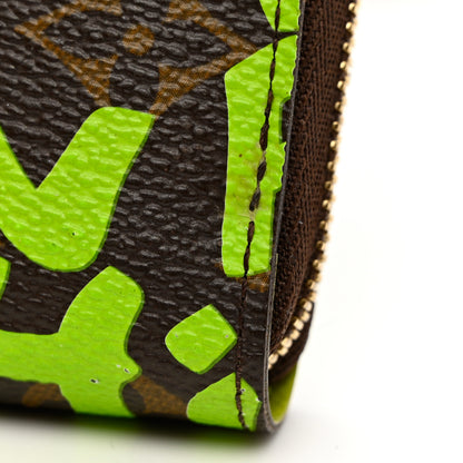 Louis Vuitton Monogram Graffiti Zippy Coin Purse Wallet Green 6 of 7