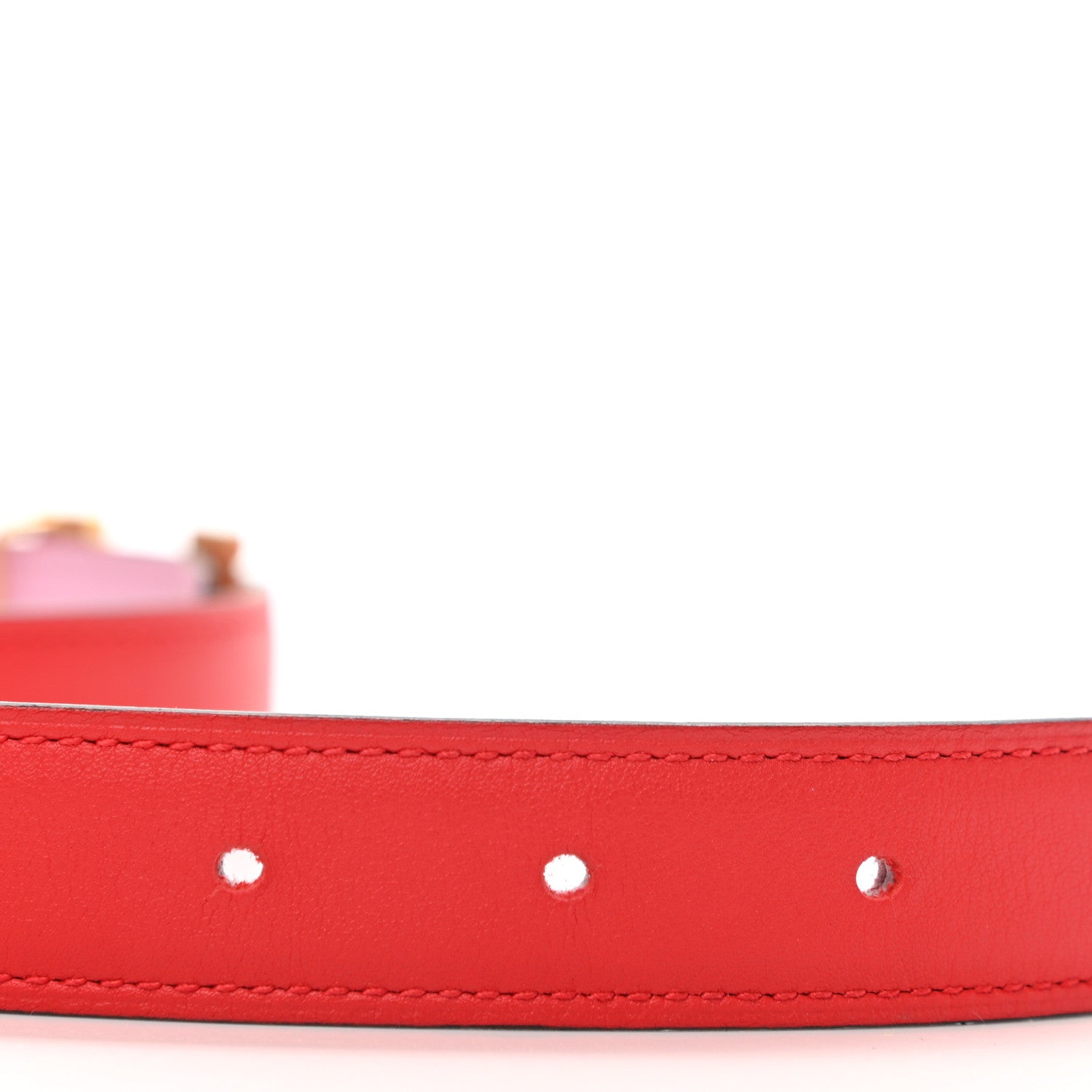 Hermes Swift Epsom 24mm Mini Constance H Belt 80 Rouge Tomate Rose Confetti 4 of 7
