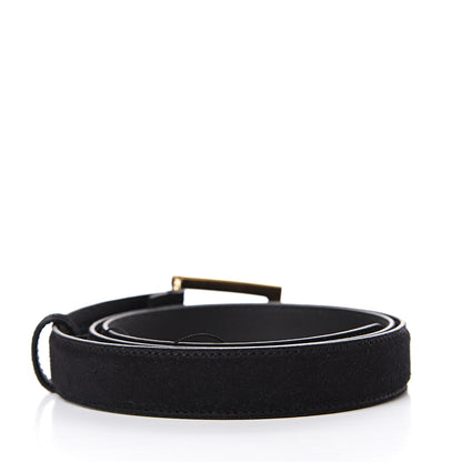 Gucci Suede Icaro G Cube 25mm Belt 90 36 Black 2 of 5