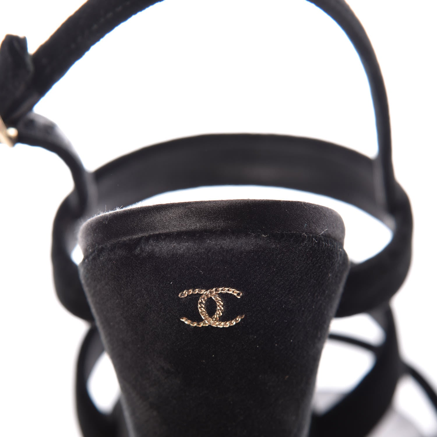Chanel Velvet CC Sandals 41 Black 14 of 20