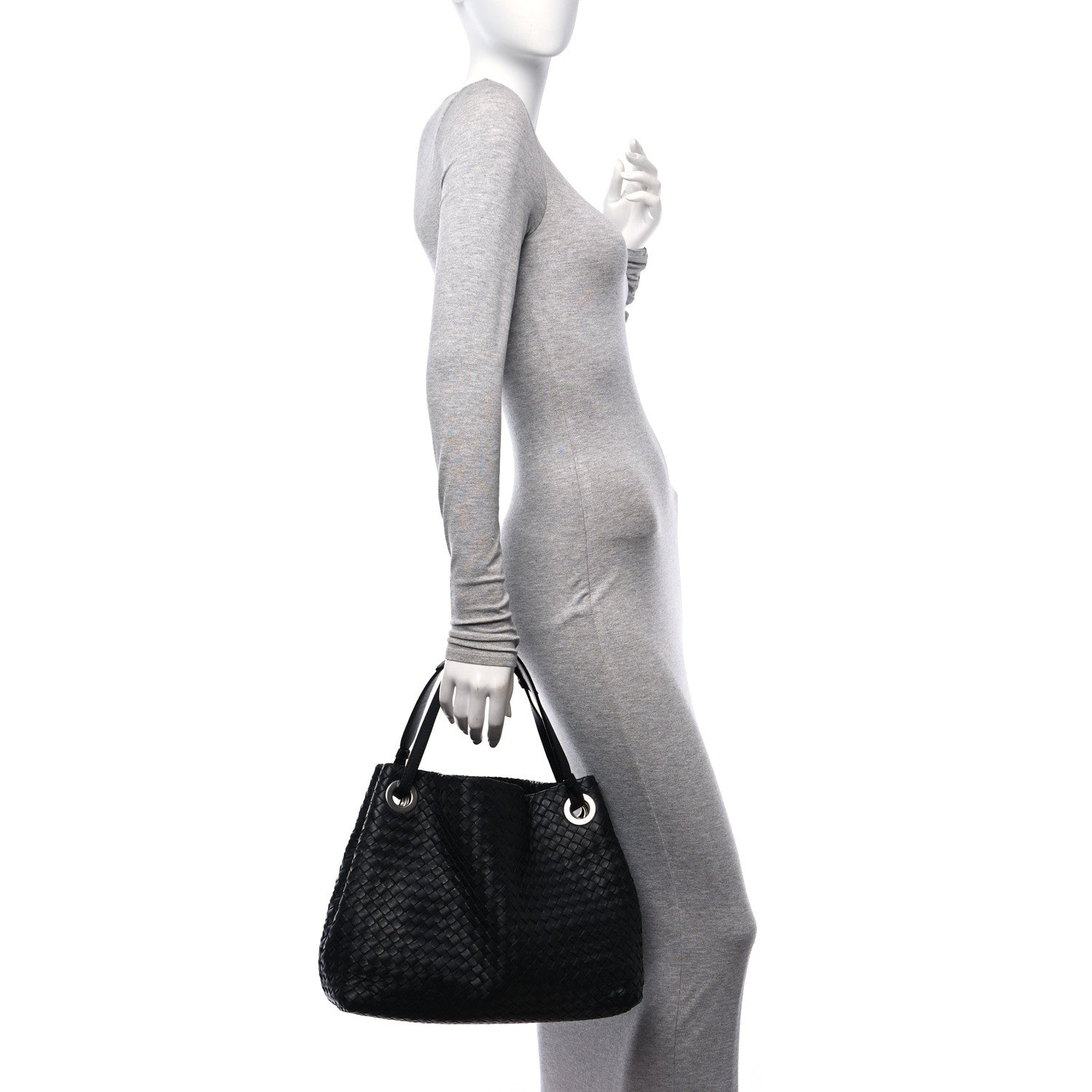 Bottega Veneta Nappa Intrecciato Medium Garda Bag Black 2 of 11