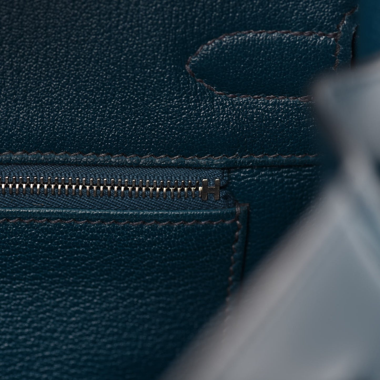 Box Guilloche Birkin 35 Bleu De Prusse