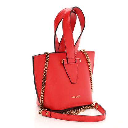 Versace Vitello Virtus Top Handle Bag Red 2 of 7
