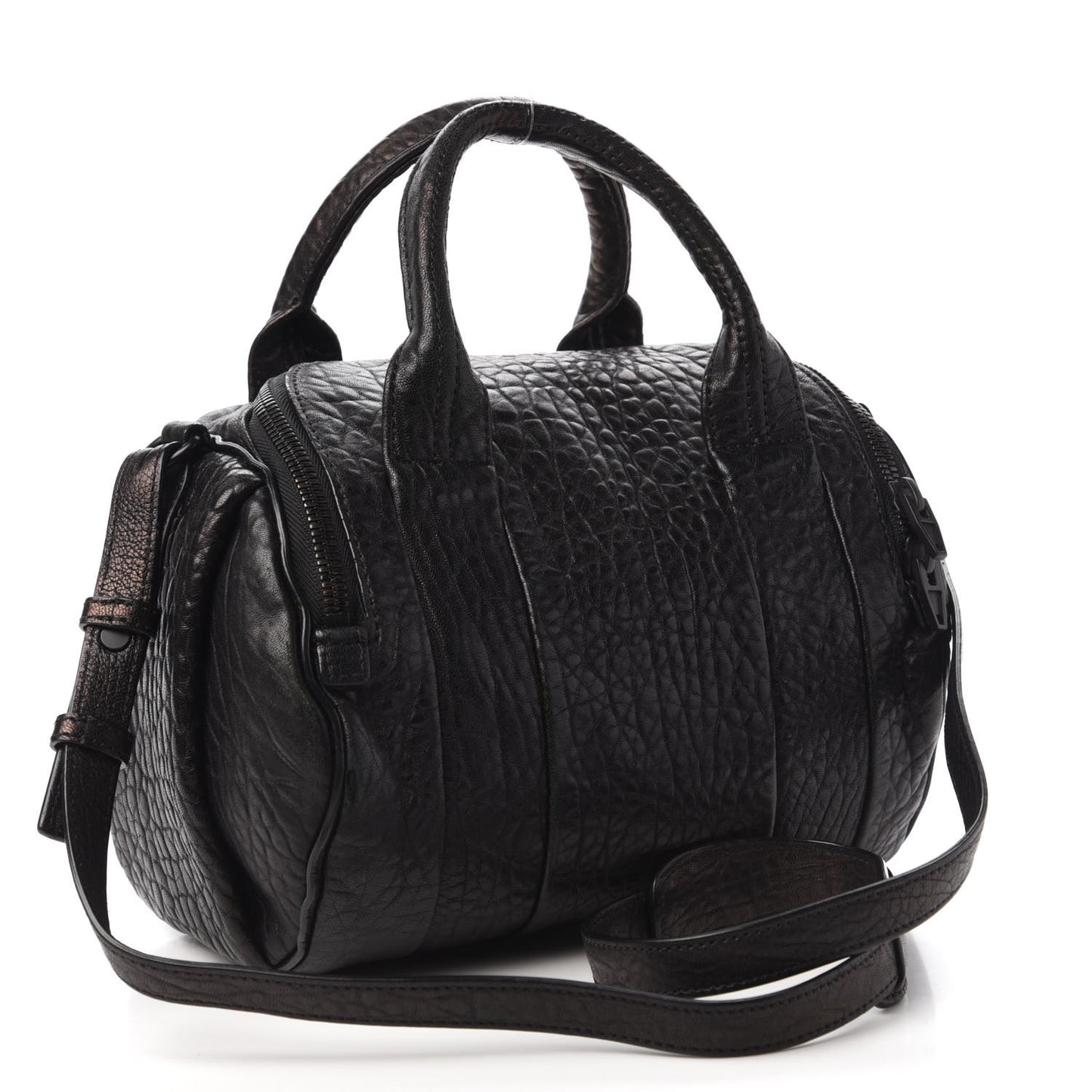 Pebbled Lambskin Rockie Black Matte Black Hardware