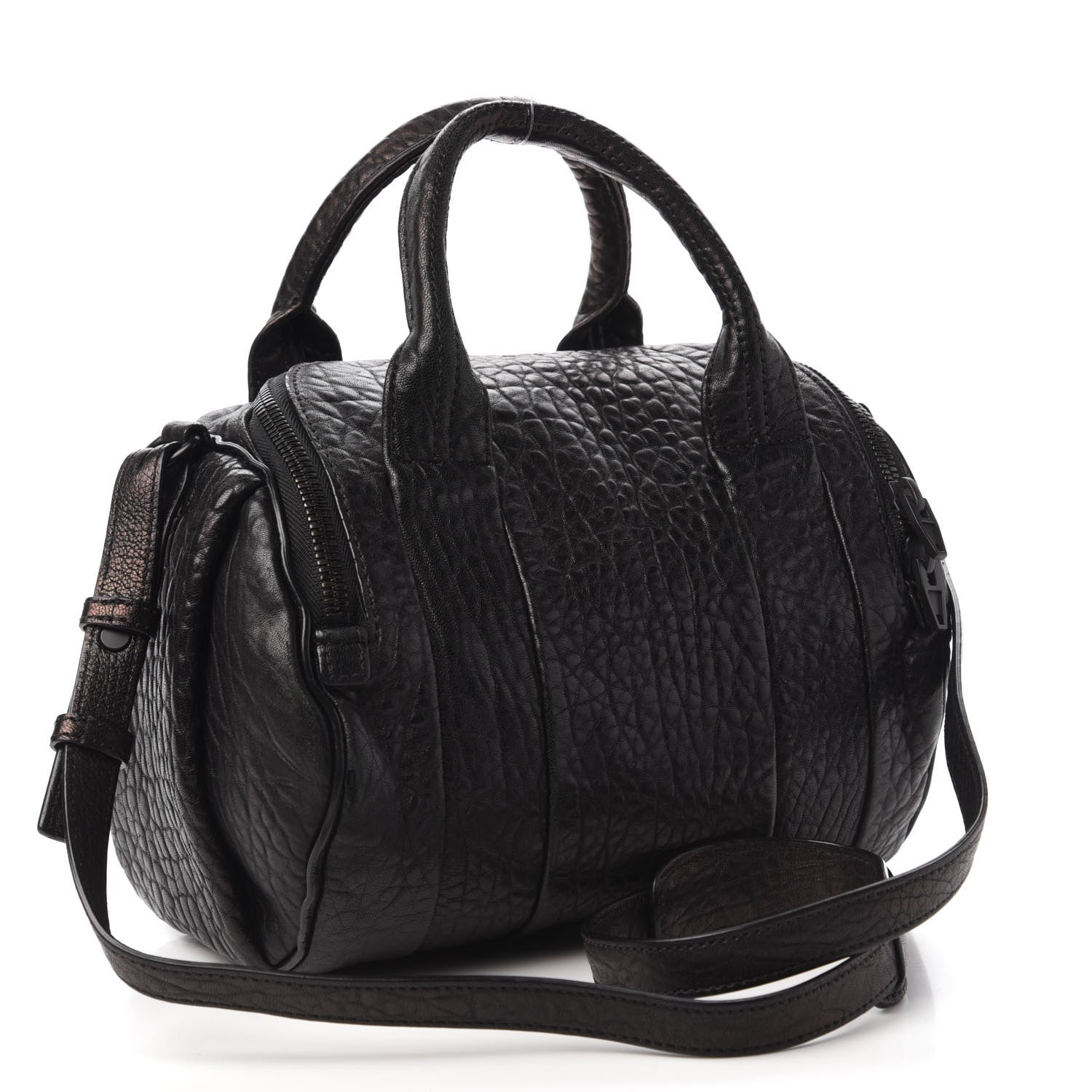 Alexander Wang Pebbled Lambskin Rockie Black Matte Black Hardware 3 of 9