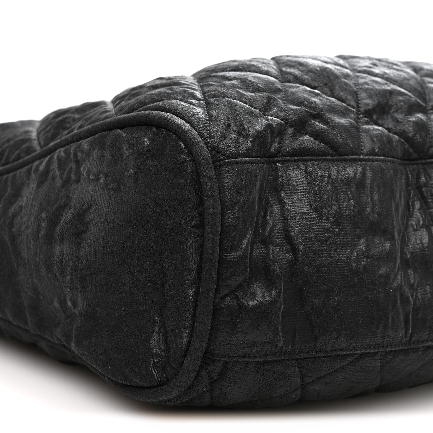 Chanel Crinkled Coated Canvas Le Marais Hobo Black 8 of 9