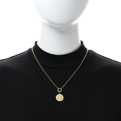 Foundrae 18K Yellow Gold Diamond Baby Karma Medallion Small Belcher Open Mini Chubby Annex Link Necklace 2 of 5