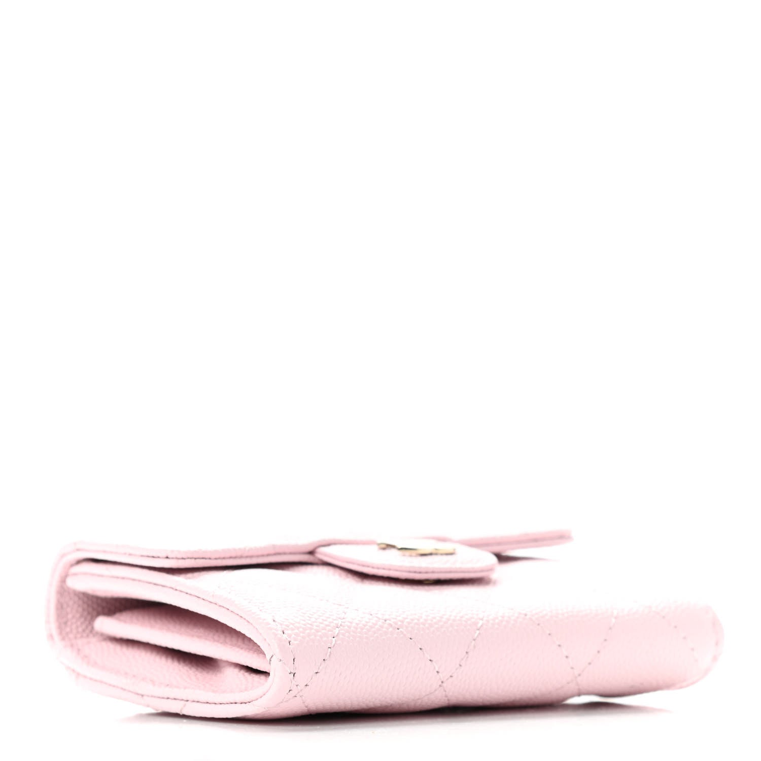 Chanel Caviar Quilted Flap Card Holder Wallet Light Pink 4 of 10