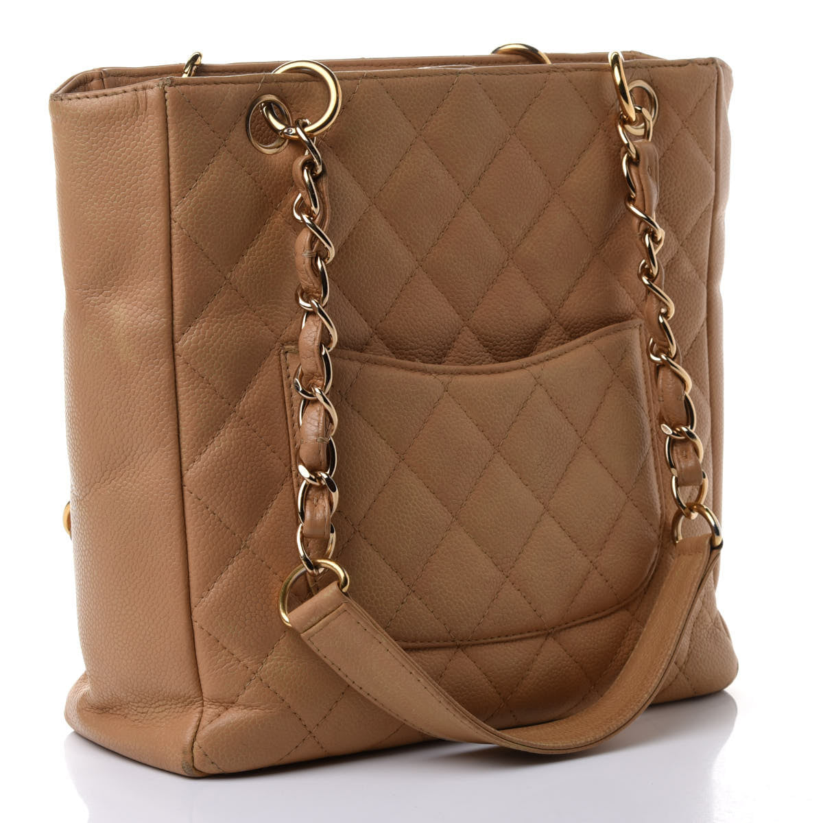 Chanel Caviar Quilted Petit Shopping Tote PST Beige 2 of 4