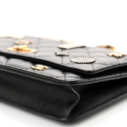 Chanel Aged Calfskin Lucky Charms Casino 2.55 Reissue Wallet on Chain WOC Black 11 of 11