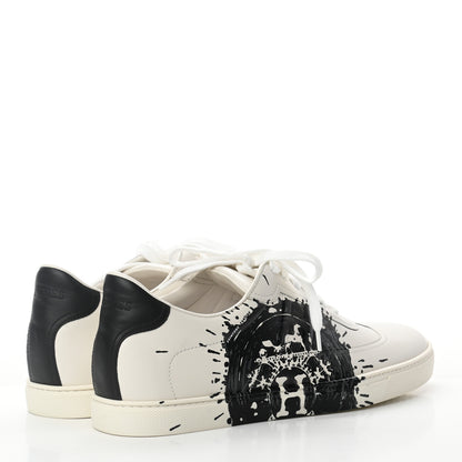 Hermes Swift Peinture Fraiche Mens Quicker Sneakers 42 White Black 4 of 10