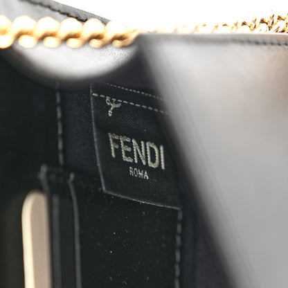 Fendi Vitello Liberty F is Fendi Bi-Color FF 1974 Embossed Envelope Belt Bag Maya Black 6 of 12