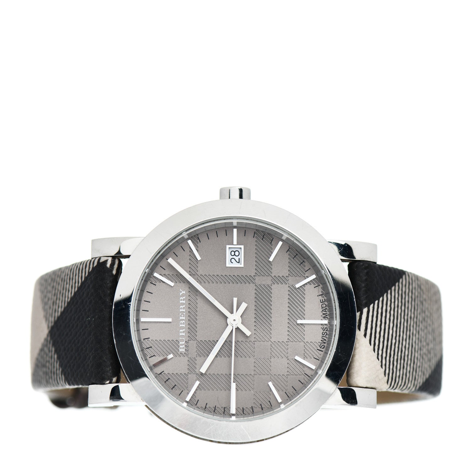 Burberry Stainless Steel Calfskin 38mm Heritage Nova Check Quartz Watch Brown BU1774 2 of 5