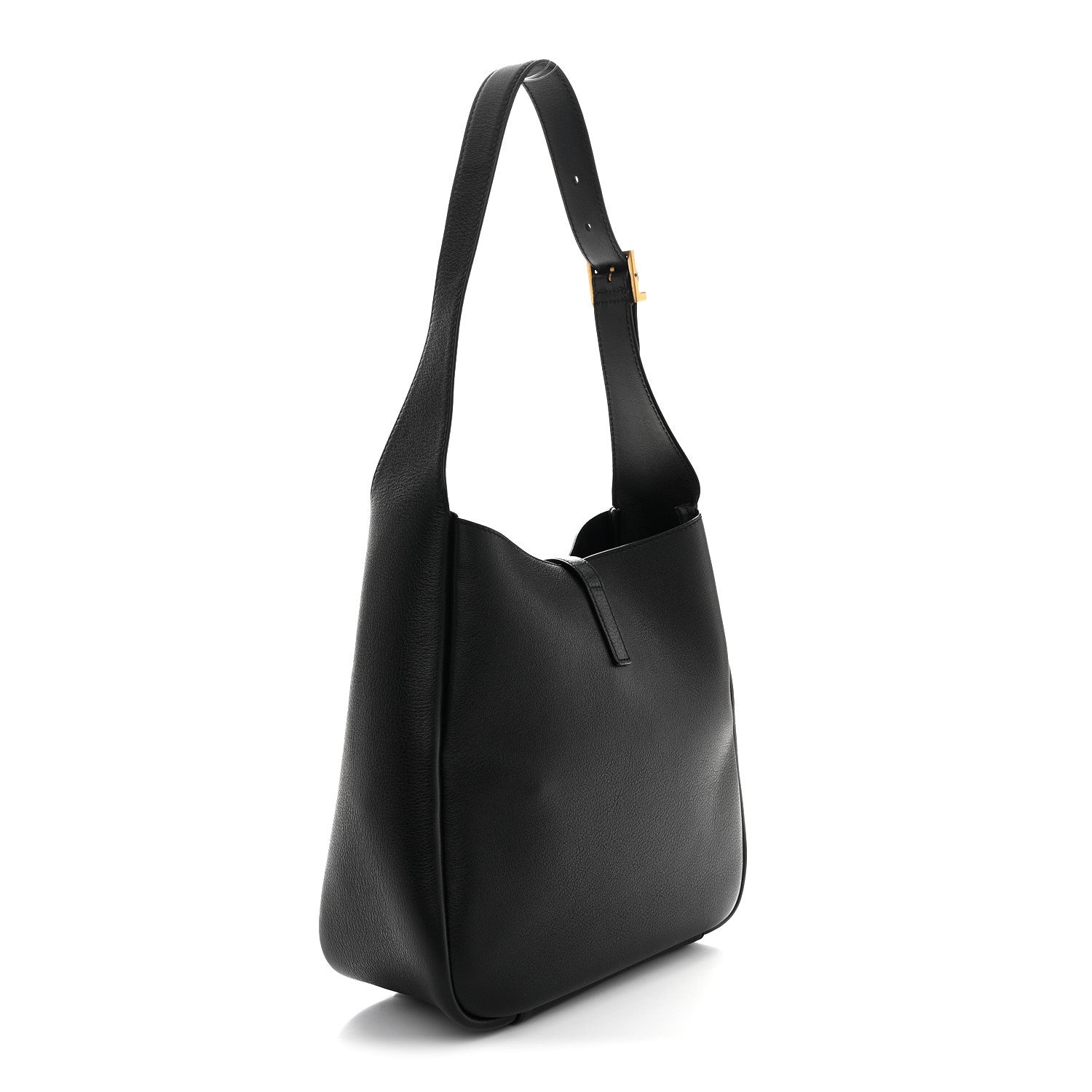 Saint Laurent Smooth Calfskin Small Le 5 A 7 Soft Hobo Black 3 of 10